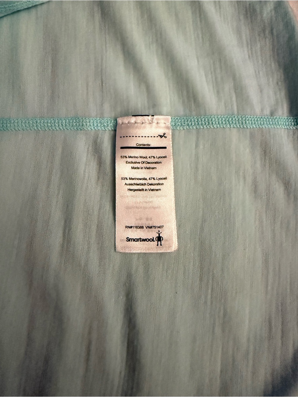 Women’s Smartwool Light Turquoise Medium Merino Sport 120 EUC Lightweight - Picture 10 of 11